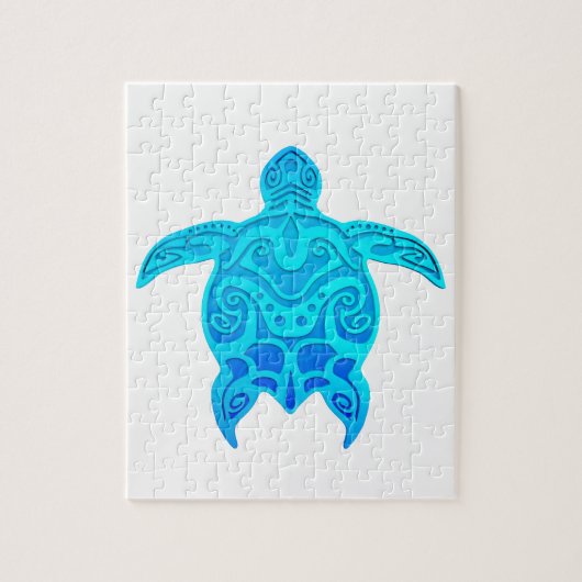 Blue Tribal Turtle Puzzle (Vertikal)