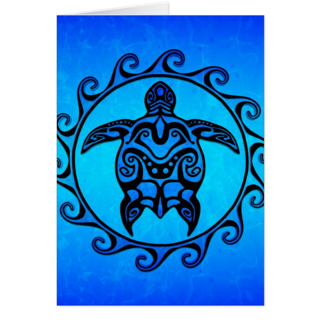 Blue Tribal Turtle Sun (Vorne)