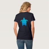 Blue Tribal Turtle T-Shirt (Rückseite Vollansicht)