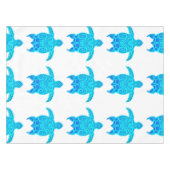 Blue Tribal Turtle Tischdecke (Vorderseite (Horizontal))