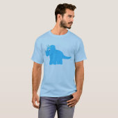 Blue Triceratops Dinosaurier T-Shirt (Vorne ganz)