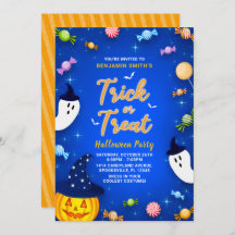 Blue Trick oder Treatment Kids Halloween-Party