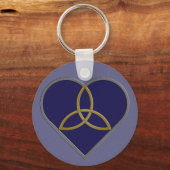 Blue Trinity Heart Keychain Schlüsselanhänger (Vorderseite)