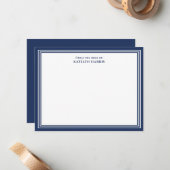 Blue Triple Border vom Schreibtisch aus Mitteilungskarte (Vorderseite/Rückseite Beispiel)