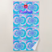 Blue Trippy Niedlich Strandtuch (Vorderseite)