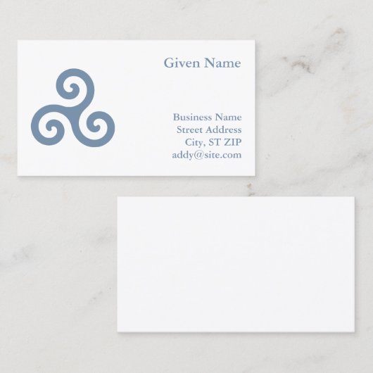 Blue Triskelion Visitenkarte (Vorne/Hinten)