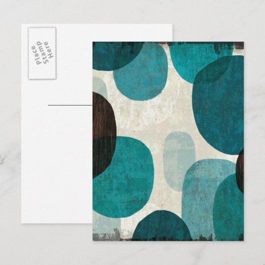 Blue Tropfen Postkarte (Vorne/Hinten)