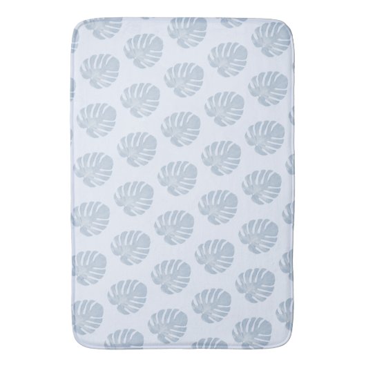 Blue Tropical Bath Mat Badematte (Vorderseite Vertikal)
