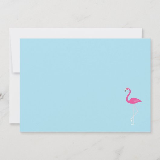 Blue Tropical Beach Baby Dusche Einladung (Rückseite)