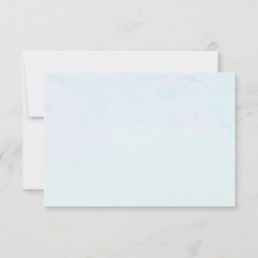 Blue Tropical Beach Boho Jungle Leaf Foliage Einladung (Rückseite)