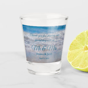 Blue Tropical Beach Hochzeitsküste Schnapsglas
