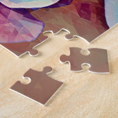 Blue Tropical Blume Blumenverleih Puzzle (Seite)