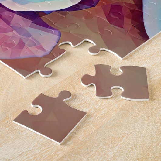 Blue Tropical Blume Blumenverleih Puzzle (Seite)