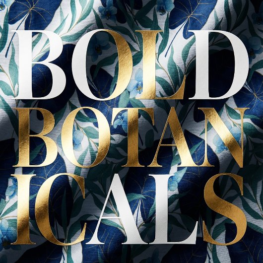 Blue Tropical Botanical Leaf Pattern – Elegant  Duschvorhang