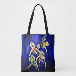 Blue Tropical Exotic Orchids Tasche
