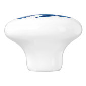 Blue Tropical Fish Cartoon Cabinet Door Pull Keramikknauf (Seitenansicht)