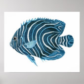 Blue Tropical Fish Print no.1 Poster (Vorne)