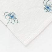 Blue Tropical Floral Botanial Grandmillenial Fleecedecke (Ecke)