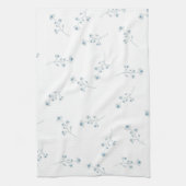 Blue Tropical Floral Botanial Grandmillenial Geschirrtuch (Vertikal)