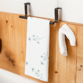 Blue Tropical Floral Botanial Grandmillenial Geschirrtuch