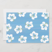 Blue Tropical Floral Summer Party Custom Einladung (Rückseite)