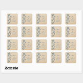 Blue Tropical Floral Wedding Stickers (Blatt)