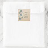 Blue Tropical Floral Wedding Stickers (Tasche)