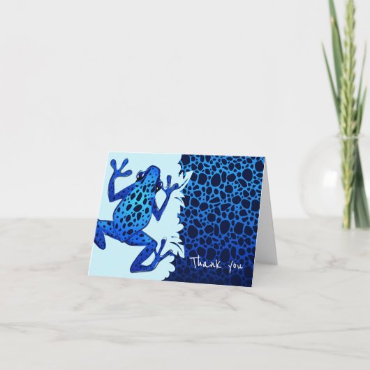 Blue Tropical Frosch Vielen Dank - Leere Dankeskarte (Vorderseite)