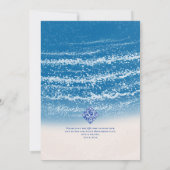 Blue Tropical Honeymoon Paare Dusche Einladung (Rückseite)