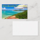Blue Tropical Island Beach Visitenkarte (Vorne/Hinten)