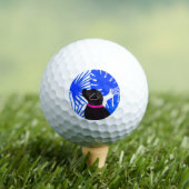Blue Tropical Island Black Dog Golf Balls Golfball (Insitu T-Shirt)