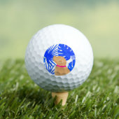 Blue Tropical Island Yellow Dog Golf Balls Golfball (Insitu T-Shirt)