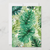 Blue Tropical Jungle Carriage for Boys Baby Shoote Einladung (Rückseite)