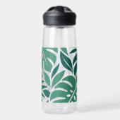 Blue Tropical Leaf Wrap Pattern Trinkflasche (Vorne)