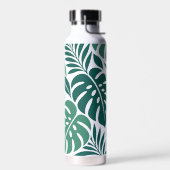 Blue Tropical Leaf Wrap Pattern Trinkflasche (Links)