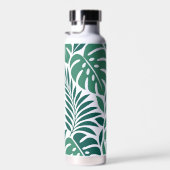 Blue Tropical Leaf Wrap Pattern Trinkflasche (Rechts)