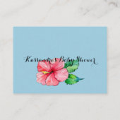 Blue Tropical Let's Flamingle Diaper Raffle Ticket Begleitkarte (Rückseite)