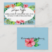Blue Tropical Let's Flamingle Diaper Raffle Ticket Begleitkarte (Vorne/Hinten)