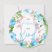 Blue Tropical Love is Patient Wedding Sign Einladung (Vorderseite)