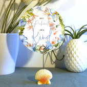 Blue Tropical Love is Patient Wedding Sign Einladung