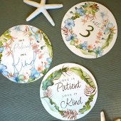 Blue Tropical Love is Patient Wedding Sign Einladung