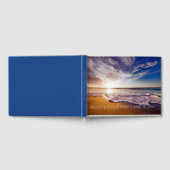Blue Tropical Ocean Beach Sonnenuntergang Hochzeit Gästebuch (Voll)