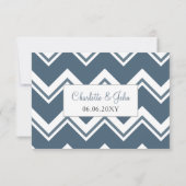 Blue Tropical Palm Tree Wedding rsvp Karte (Rückseite)