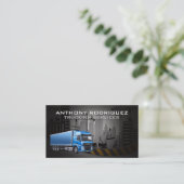 Blue Truck | 18 Rad | Baustelle Visitenkarte (Stehend Vorderseite)