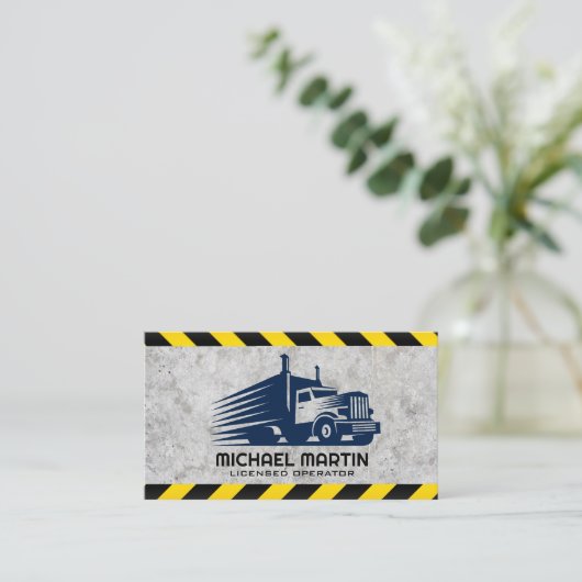 Blue Truck Big Rig Logo Visitenkarte (Stehend Vorderseite)