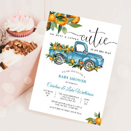 Blue Truck Citrus Baby Shower Invitation Einladung