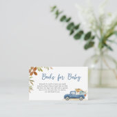 Blue Truck Fall Pumpkin Baby Duschbücher für Baby Begleitkarte (Stehend Vorderseite)