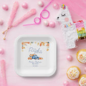 Blue Truck & Little Pumpkin on The Way Baby Dusche Pappteller (Party)