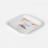 Blue Truck & Little Pumpkin on The Way Baby Dusche Pappteller (Gewinkelt)