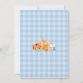 Blue Truck & Pumpkin Fall Farm Geburtstag Einladung (Rückseite)